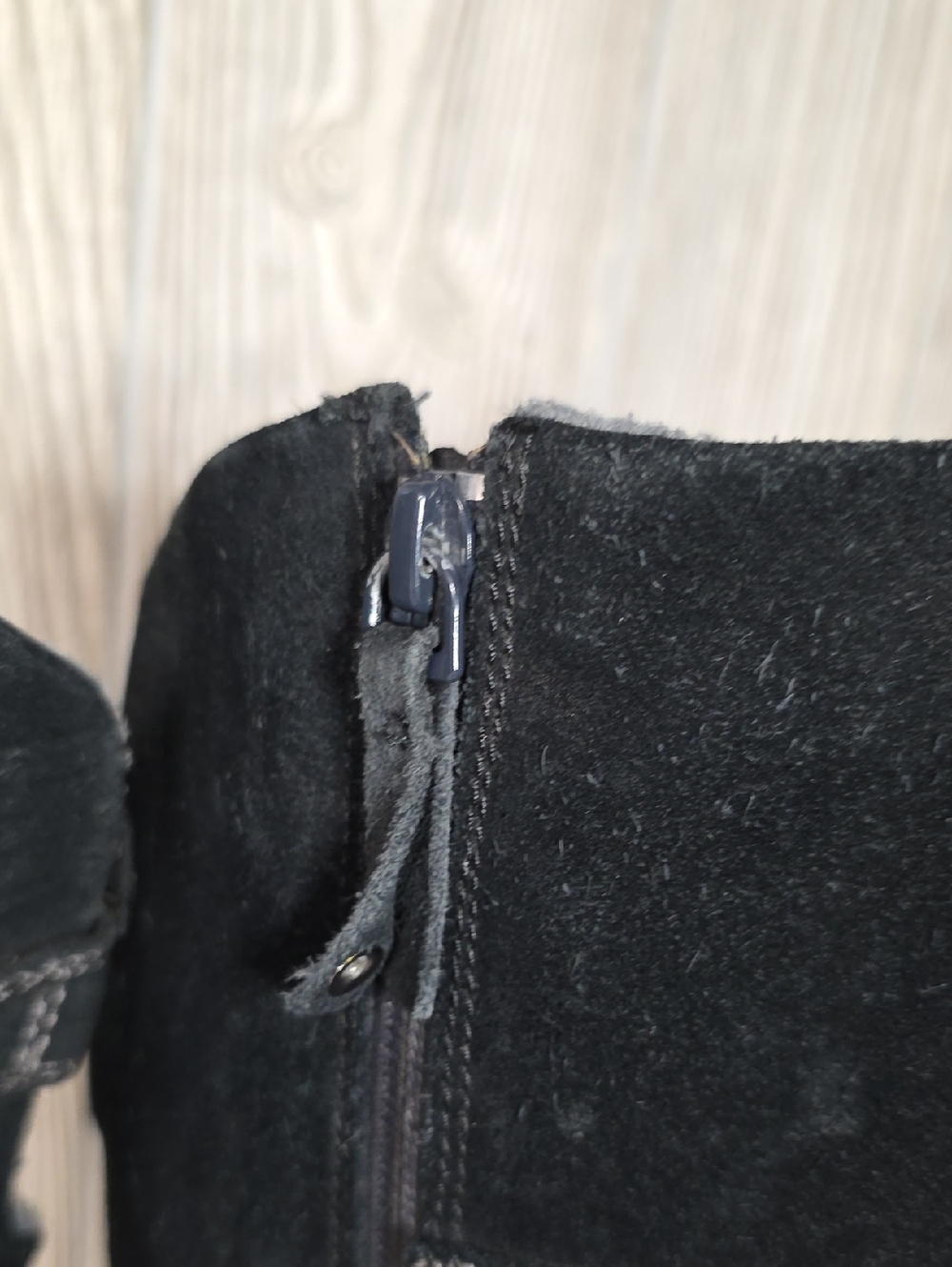 The North Face Anna Purna Tall Black Suede Leather Boots Womens Size 8.5 - Picture 11 of 16
